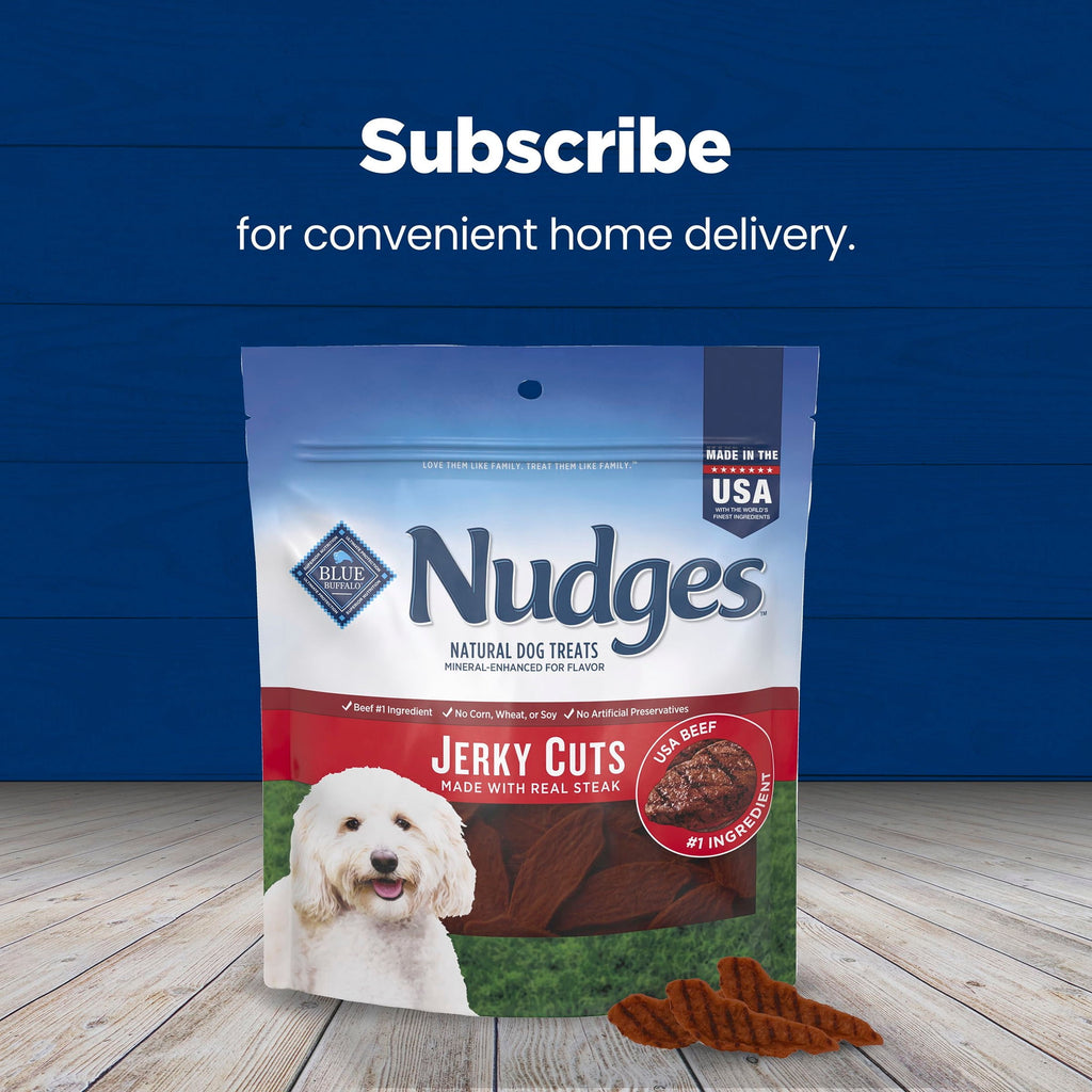 Blue Buffalo Nudges Jerky Cuts, Natural Dog Treats, Steak Jerky, 28oz Bag