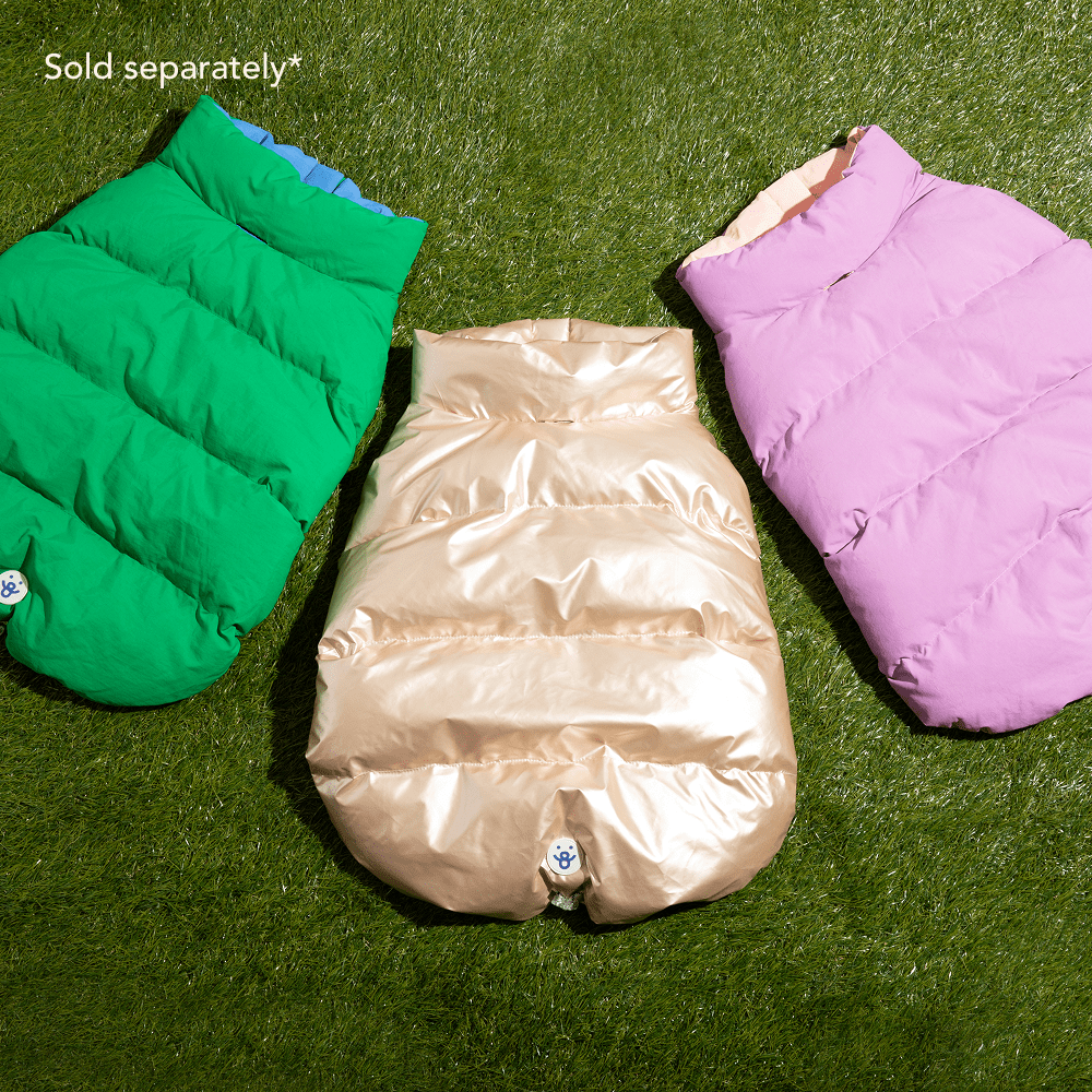 Oodles Quilted Fall Puffer Dog Jacket, Pink, Small