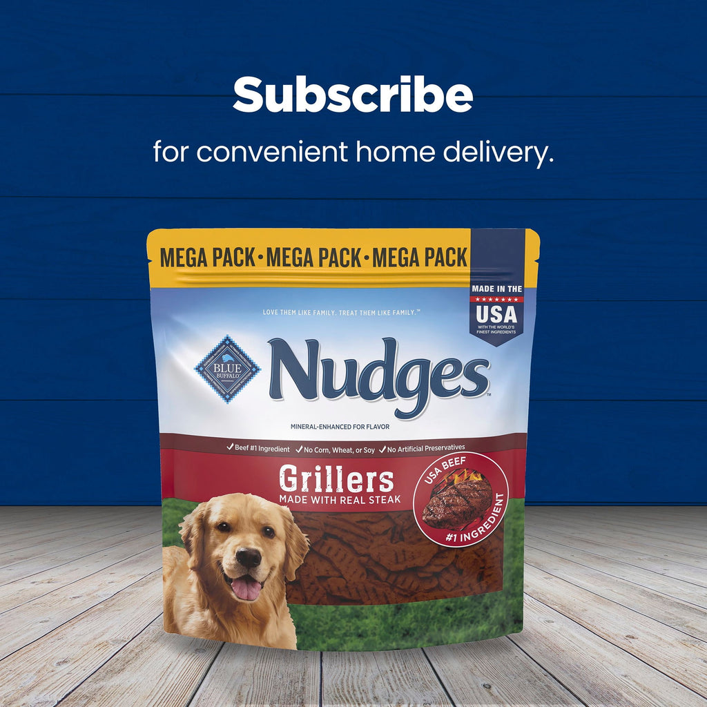 Blue Buffalo Nudges Grillers, Natural Dog Treats, Steak, 12oz Bag