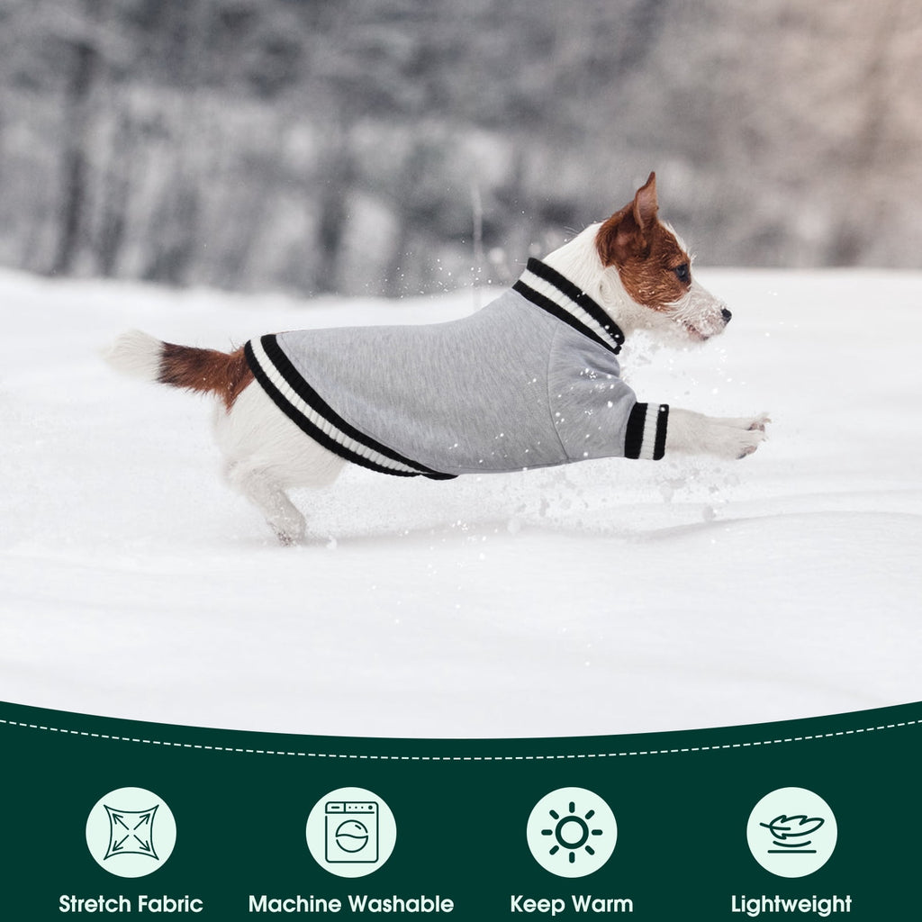 Kuoser Dog Winter Sweater, Cute Pet Pullover Vest, Soft and Thick Sweatshirt for Dogs and Cats, Green, XL