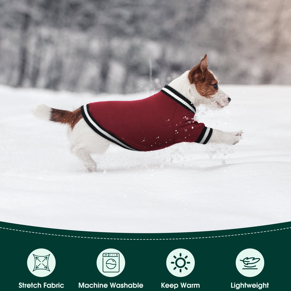 Kuoser Dog Winter Sweater, Cute Pet Pullover Vest, Soft and Thick Sweatshirt for Dogs and Cats, Green, XL