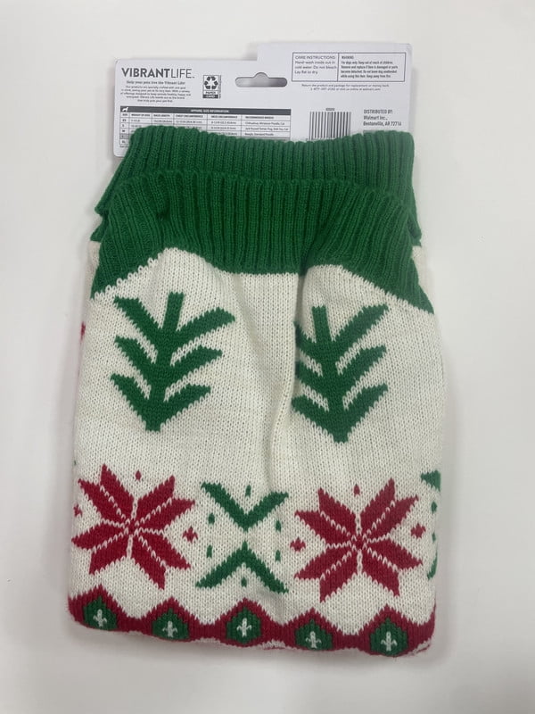 Vibrant Life Holiday Christmas Tree Truck Sweater for Dogs, Multicolor, M