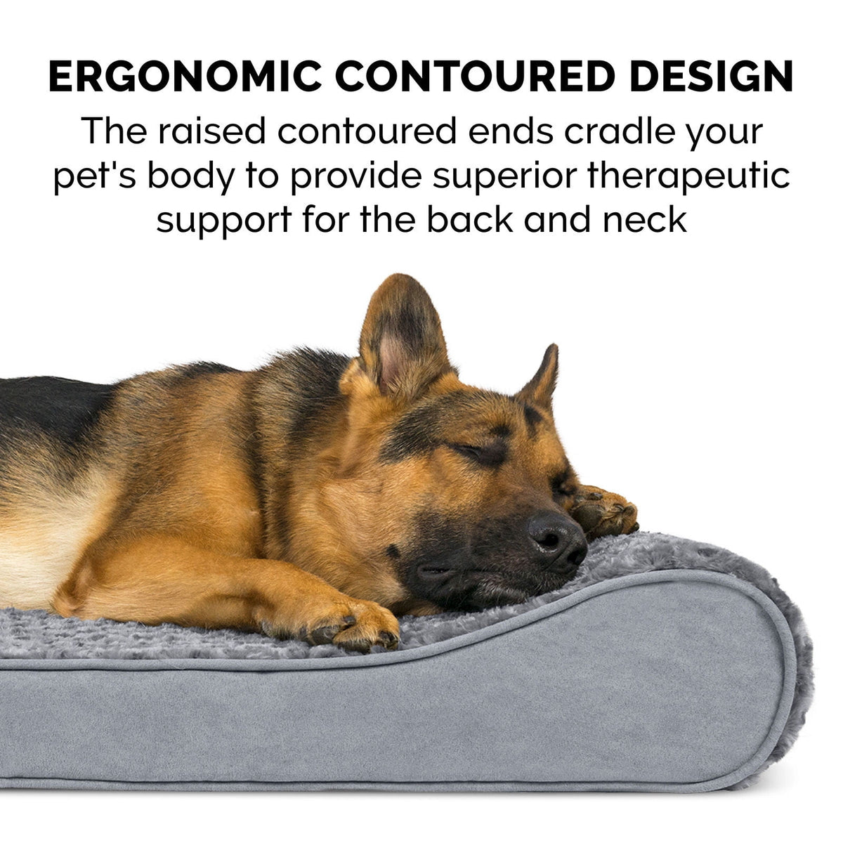 FurHaven Ultra Plush & Suede Gel-Top Luxe Lounger, Chocolate, Jumbo, 1 Count