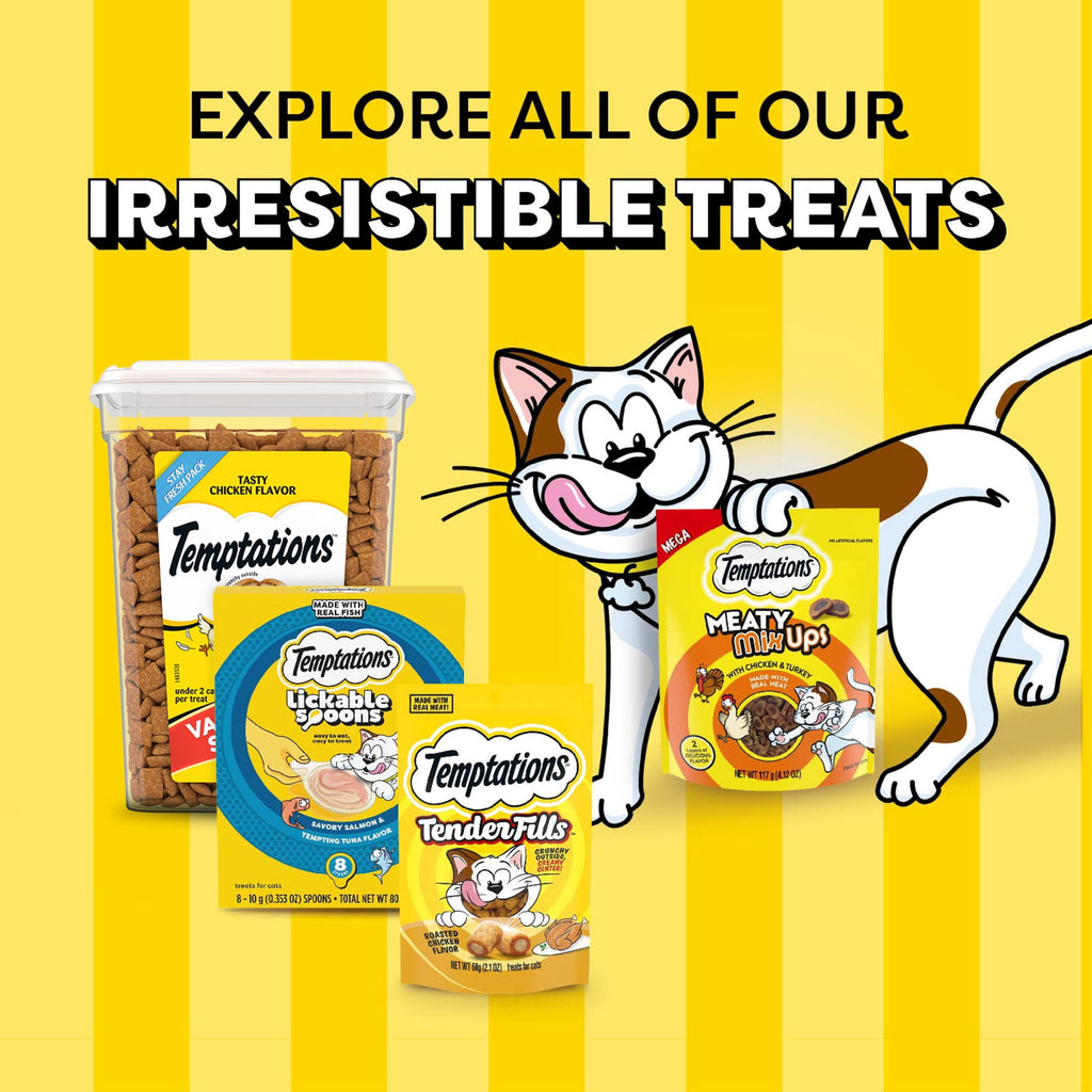 Temptations Lickable Spoons Adult Wet Cat Treat Variety Pack, 10 Grams, 72 Count