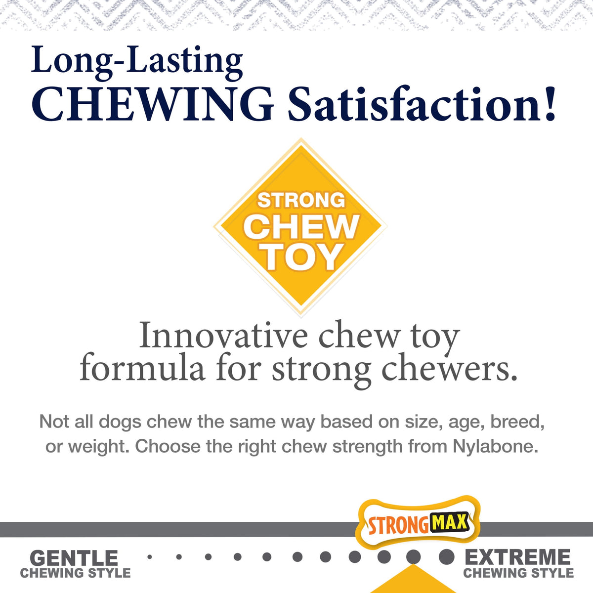 Nylabone Strong Chew Gourmet Style Wishbone Dog Toy, Dog Chew Toy, Chicken Flavor, Small, 1 Count
