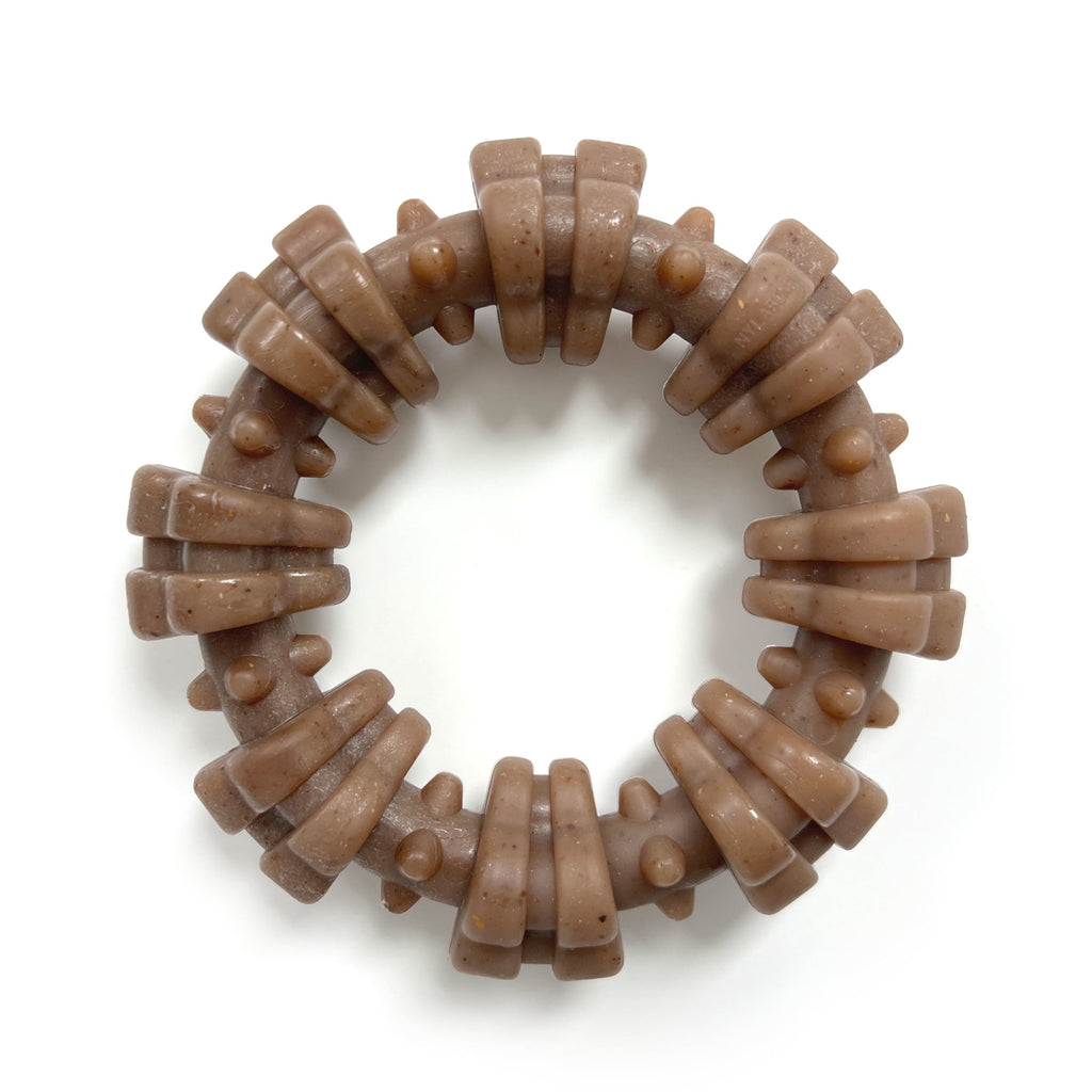 Nylabone Strong Chew Textured Ring Dog Toy, Dog Chew Toy Made with Real Beef & Chicken, X-Large