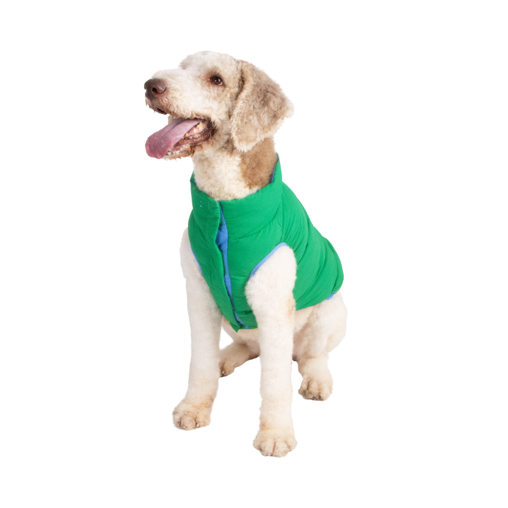 Oodles Quilted Fall Puffer Dog Jacket, Pink, Small