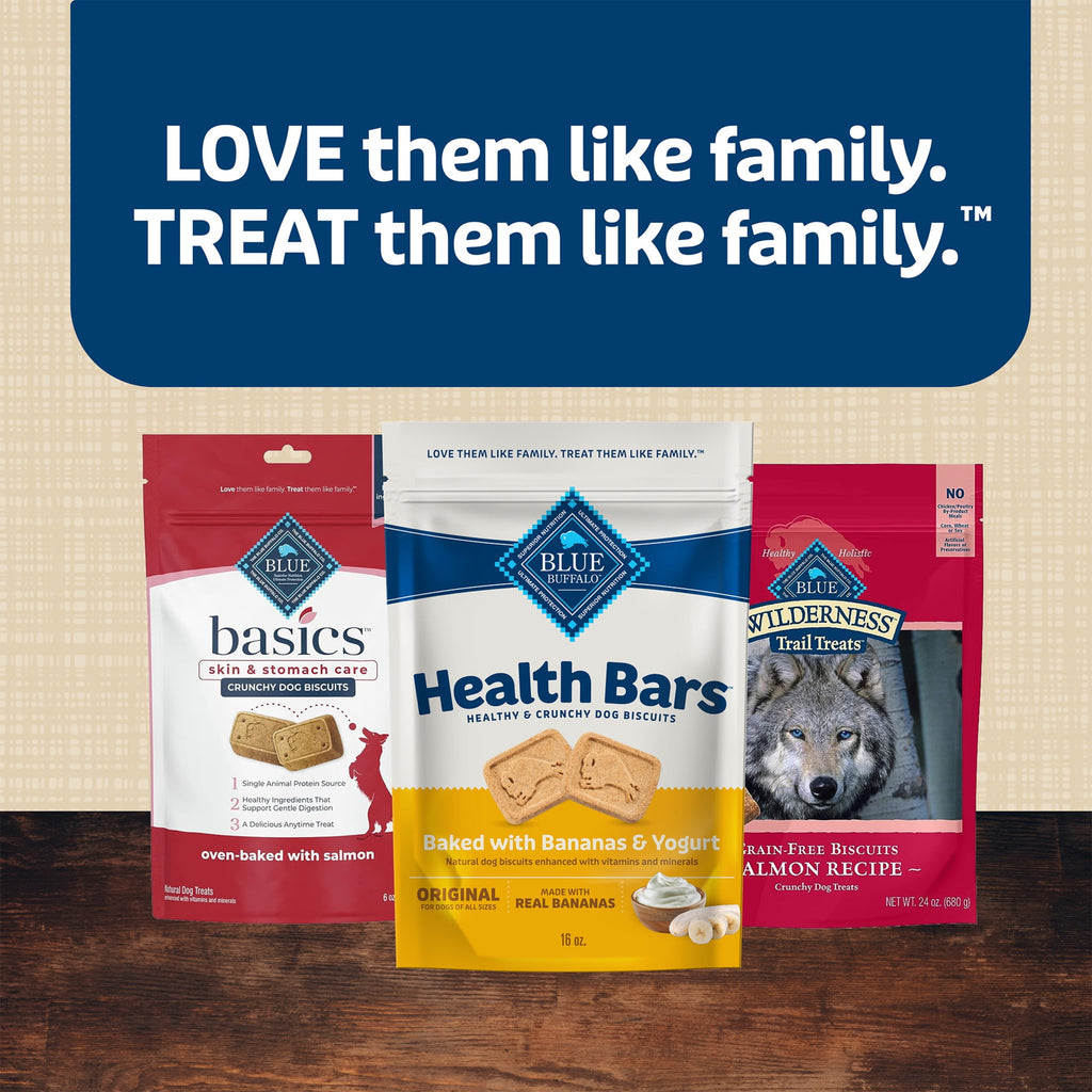 Blue Buffalo Health Bars Crunchy Dog Biscuits, Natural Dog Treats, Bananas & Yogurt 16 oz.