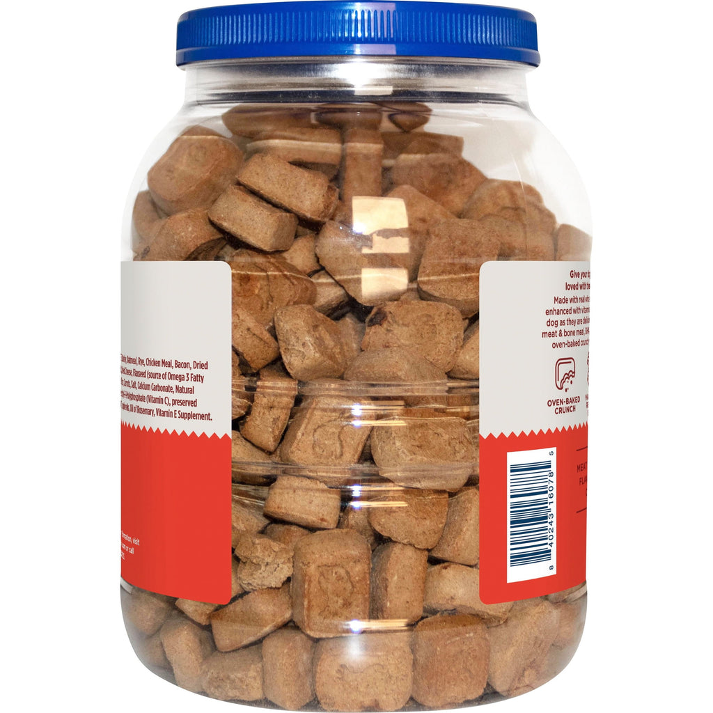 Blue Buffalo Health Bars Mini Dog Treats, Crunchy Biscuits, Bacon, Egg & Cheese, 40oz Tub
