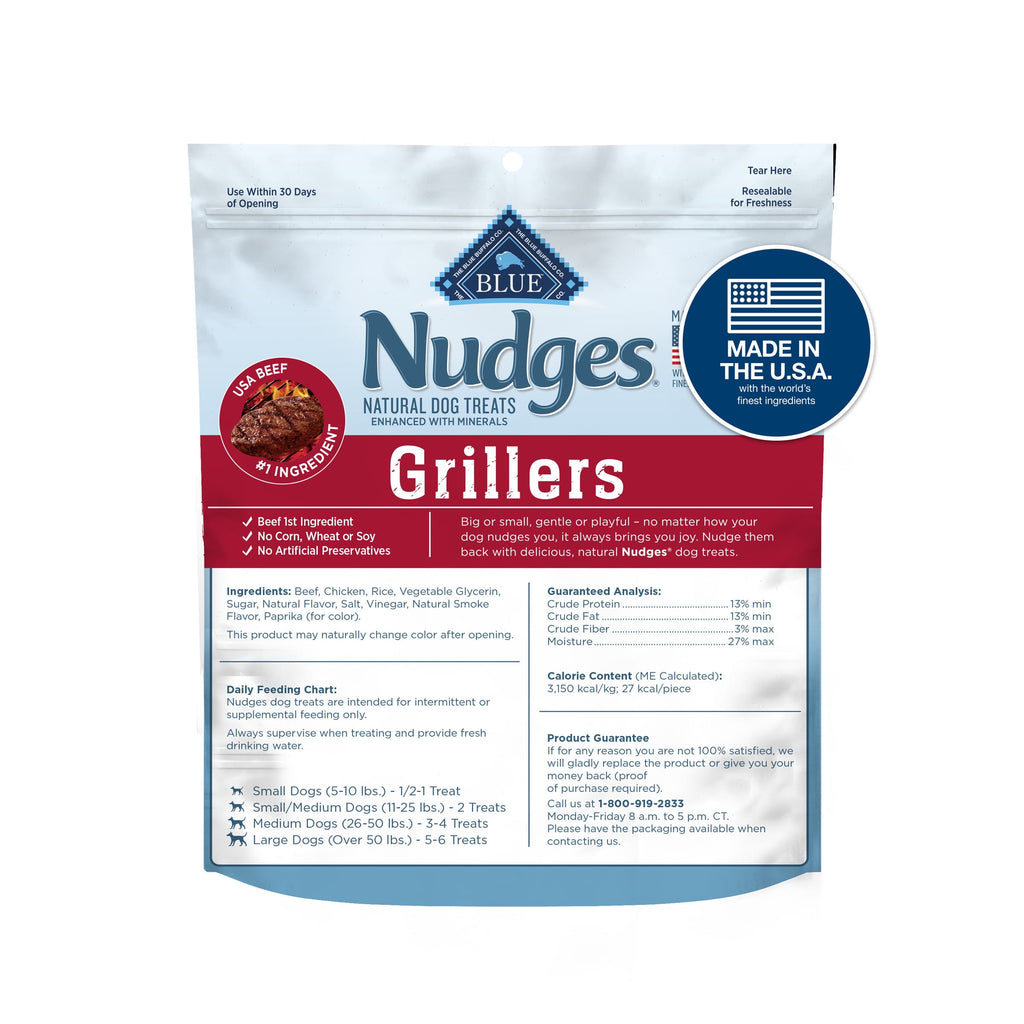Blue Buffalo Nudges Jerky Cuts, Natural Dog Treats, Steak Jerky, 28oz Bag