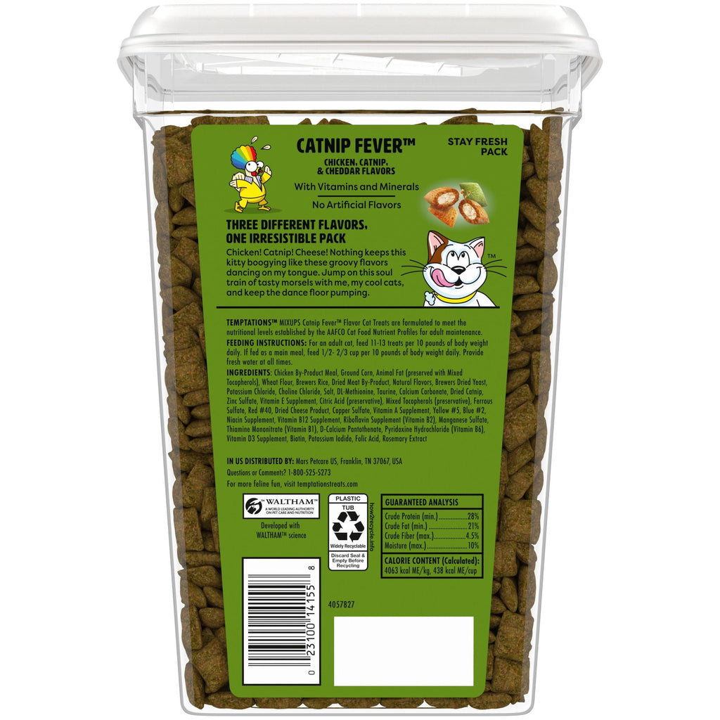 Temptations Mixups Catnip Fever Flavor Crunchy And Soft Treats For Cats, 6.3 Oz Pouch