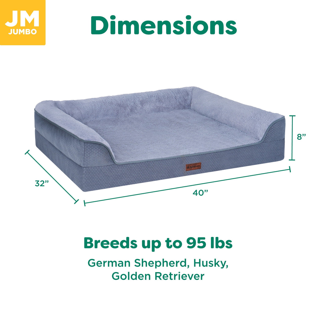 FurHaven Plush & Embossed Velvet Dreamer Orthopedic Sofa Pet Bed for Dogs and Cats - Cognac, Medium
