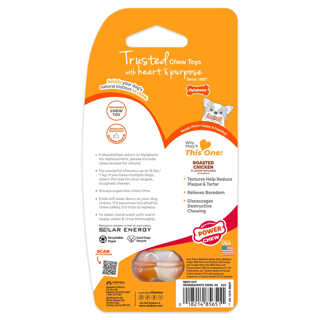 Nylabone Power Chew 70th Birthday Textured Bone Dog Toy, Dog Chew Toy, Chicken Flavor, Medium, 1 Count
