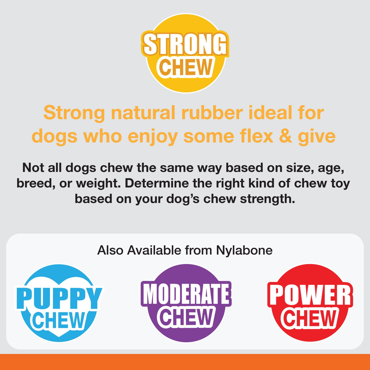 Nylabone Strong Chew Braid Bone Dog Toy, Dog Chew Toy, Vanilla Flavor, Medium, 1 Count