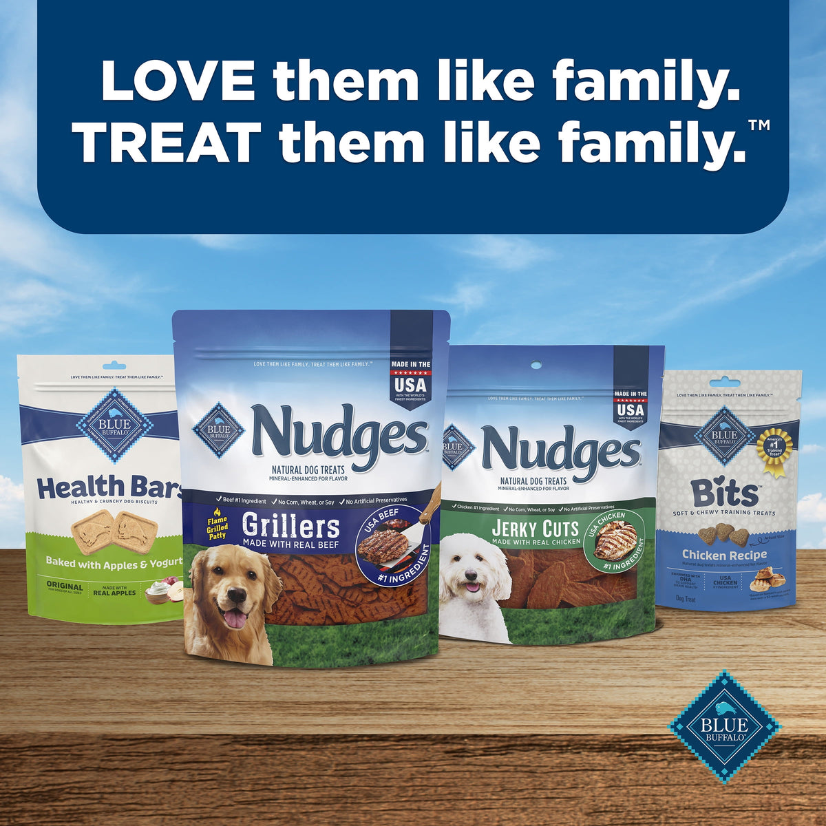 Blue Buffalo Nudges Grillers, Natural Dog Treats, Beef, 28oz Bag