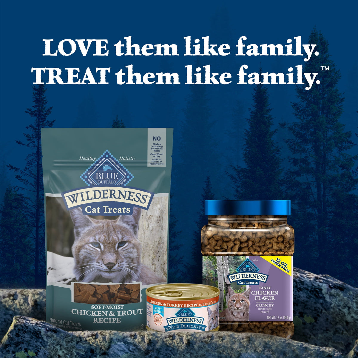 Blue Buffalo Wilderness Soft Cat Treats, Chicken & Trout Recipe, 2-oz. Bag