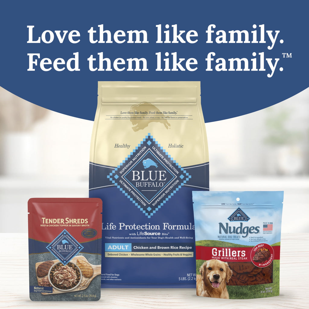 Blue Buffalo Tender Shreds Toppers, Dog Food, Beef & Chicken, 2.5oz. Pouch
