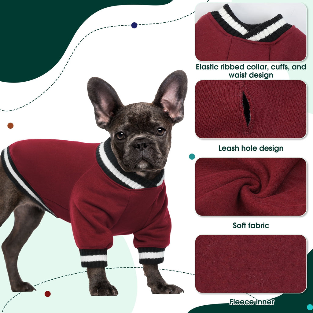 Kuoser Dog Winter Sweater, Cute Pet Pullover Vest, Soft and Thick Sweatshirt for Dogs and Cats, Green, XL