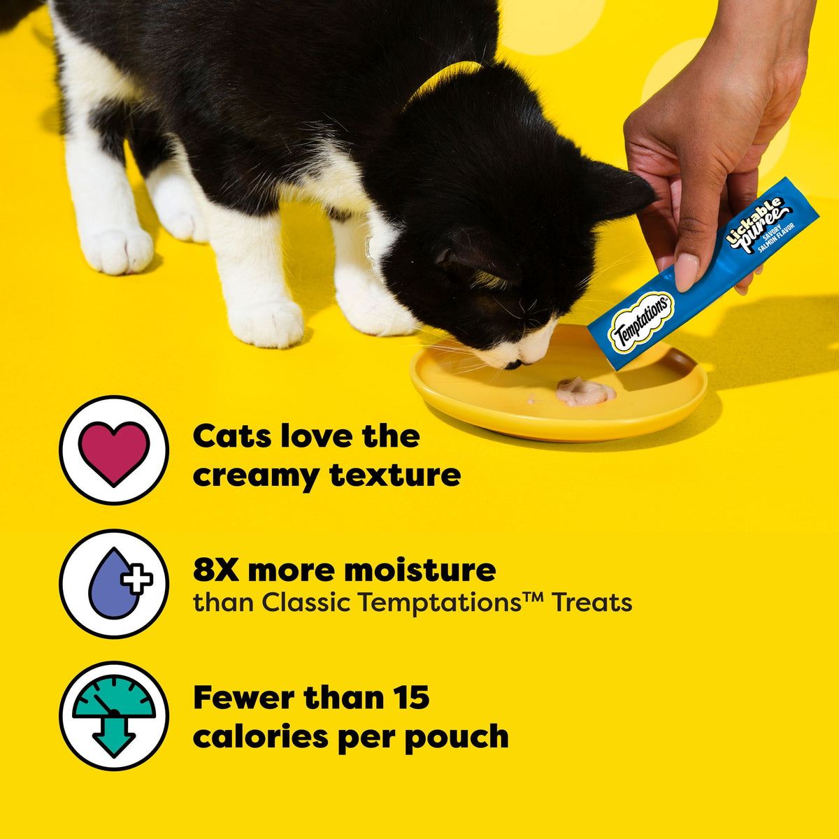 Temptations Creamy Puree Mix-Ups Variety Pack Lickable Cat Treats, 0.42 oz Tubes, 48 pk