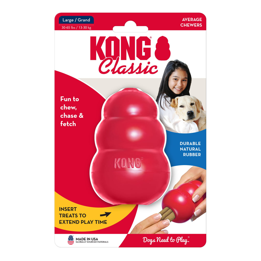 KONG® Classic Rubber Dog Toy for Average Chewers, Large, for Dogs Between 30-65 lbs