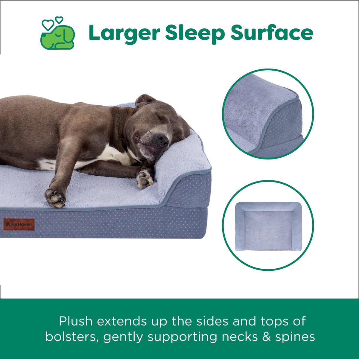 FurHaven Plush & Embossed Velvet Dreamer Orthopedic Sofa Pet Bed for Dogs and Cats - Cognac, Medium