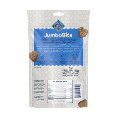 Blue Buffalo Jumbo Bits Chicken Recipe, Soft & Chewy Natural Dog Treats, 11 oz. Bag