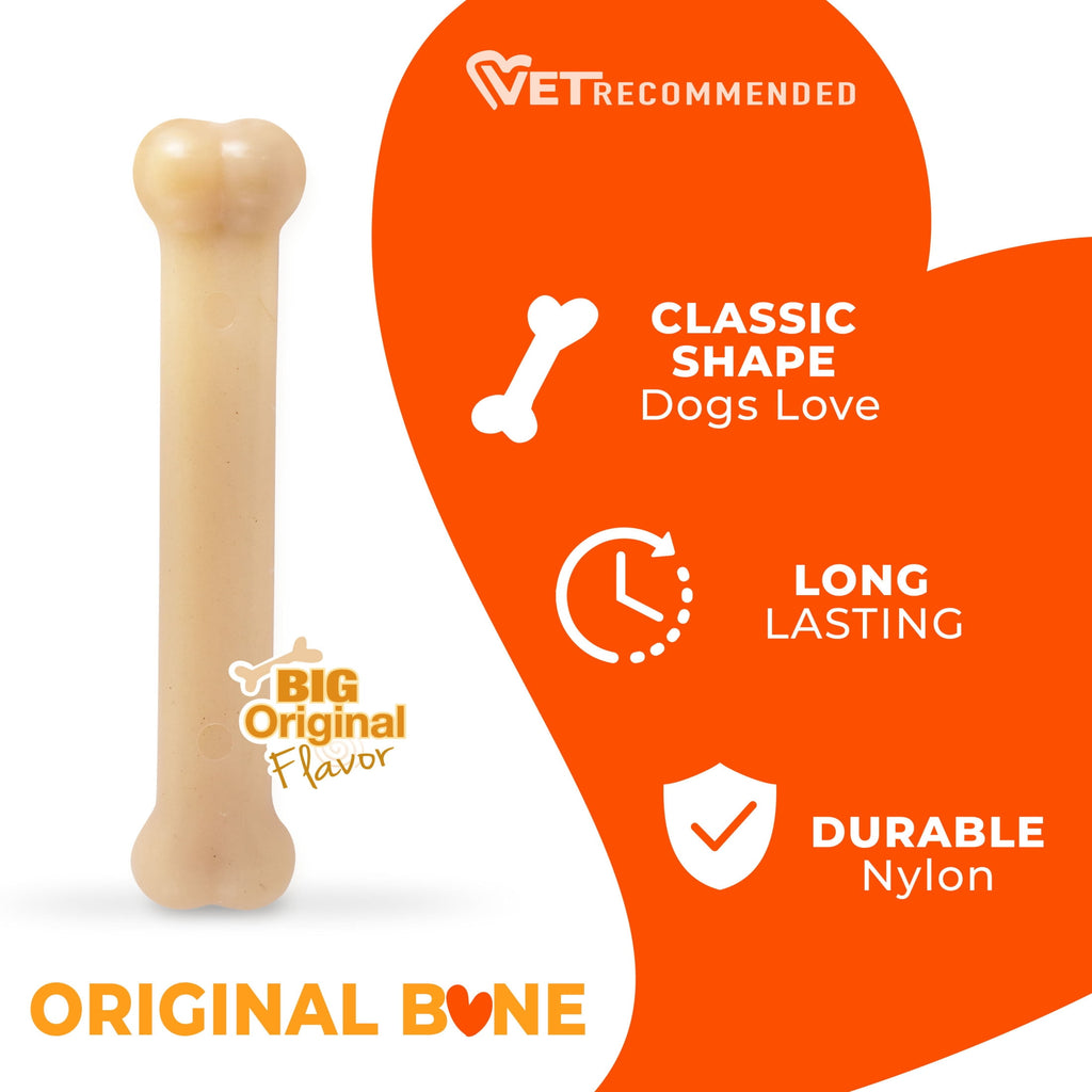 Nylabone Power Chew Original Bone Dog Toy, Dog Chew Toy, Original Flavor, Large, 1 Count