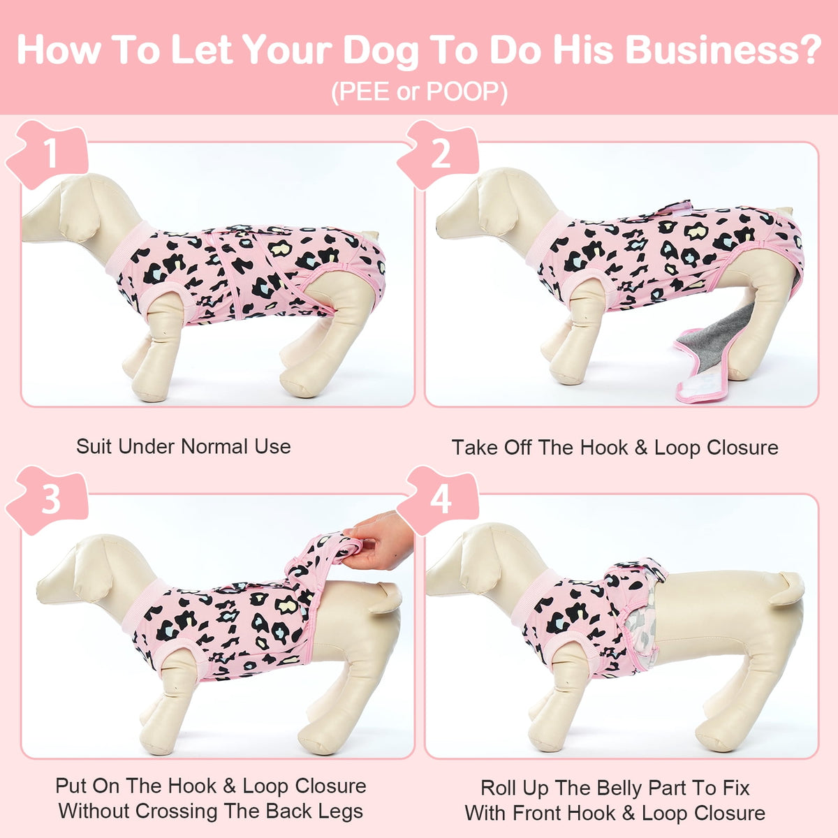 Kuoser Dog Recovery Suit after Surgery, Professional Surgical Onesie for Male Female Dogs, Soft Pet Surgery Suit for Abdominal Wounds Skin Disease, Purple Leopard, XL