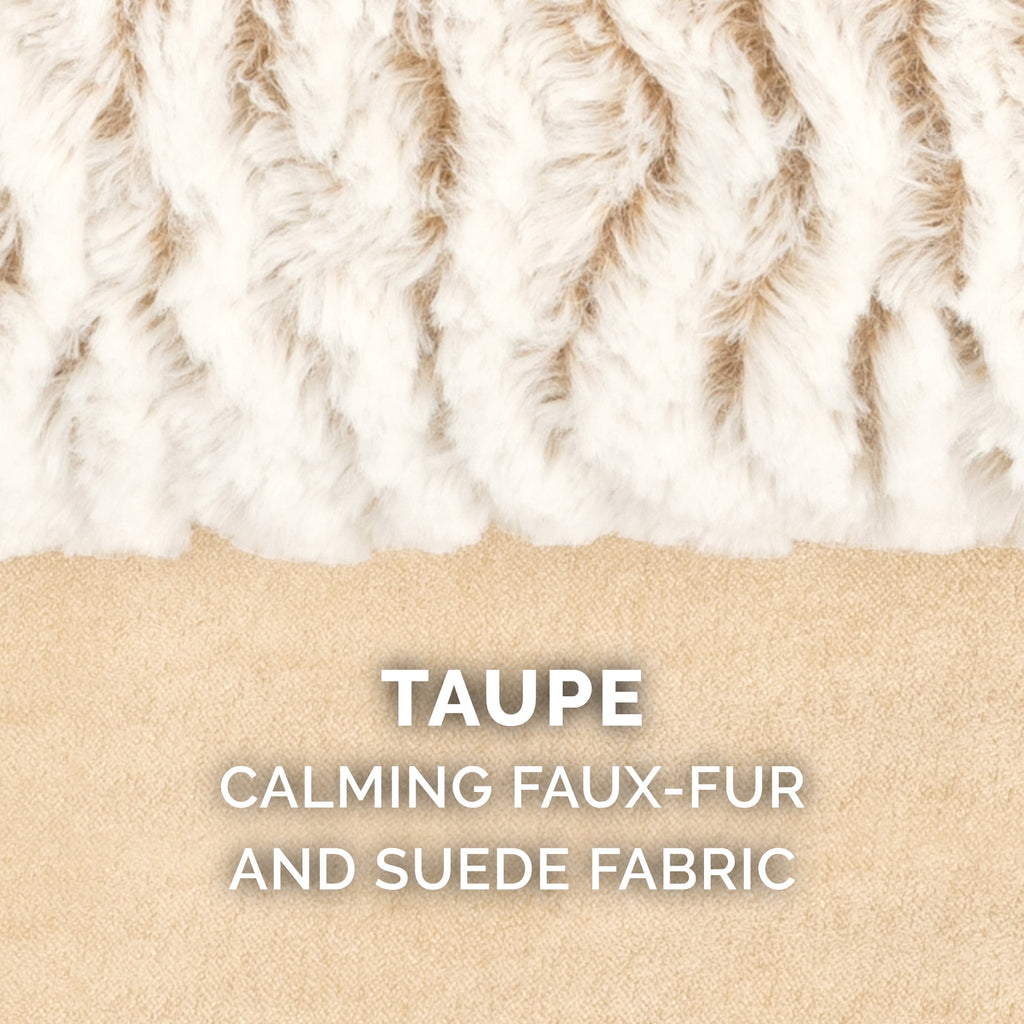FurHaven Pet Products Embossed Faux Fur & Suede Orthopedic Pillow Top Mattress Pet Bed for Dogs & Cats - Gray, Large