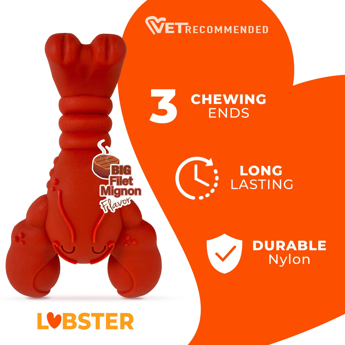 Nylabone Lobster Power Chew Toy For Dogs, Dog Toys For Aggressive Chewers, Dog Toy, Chew Toy, Toys For Aggressive Chewers, For Dogs