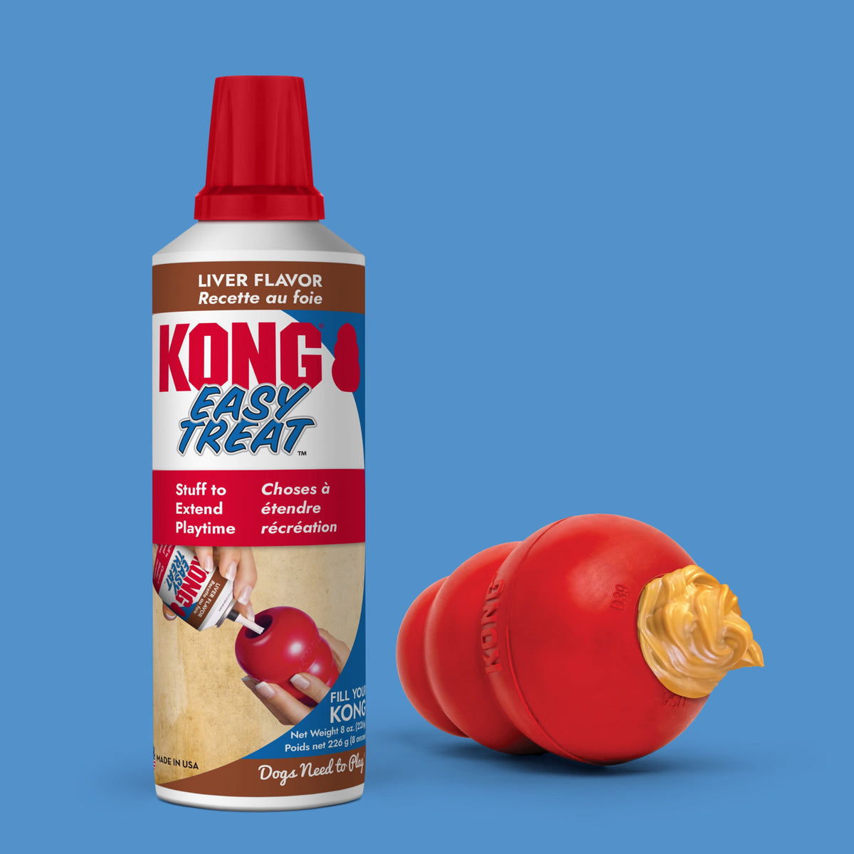 KONG® Stuff' N Easy Treat Easy Nozzle Control Dog Treat, Peanut Butter, 8 Ounces