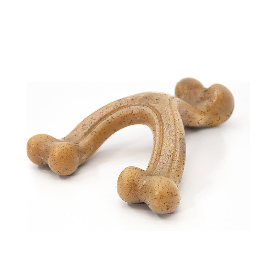 Nylabone Strong Chew Gourmet Style Wishbone Dog Toy, Dog Chew Toy, Chicken Flavor, Small, 1 Count