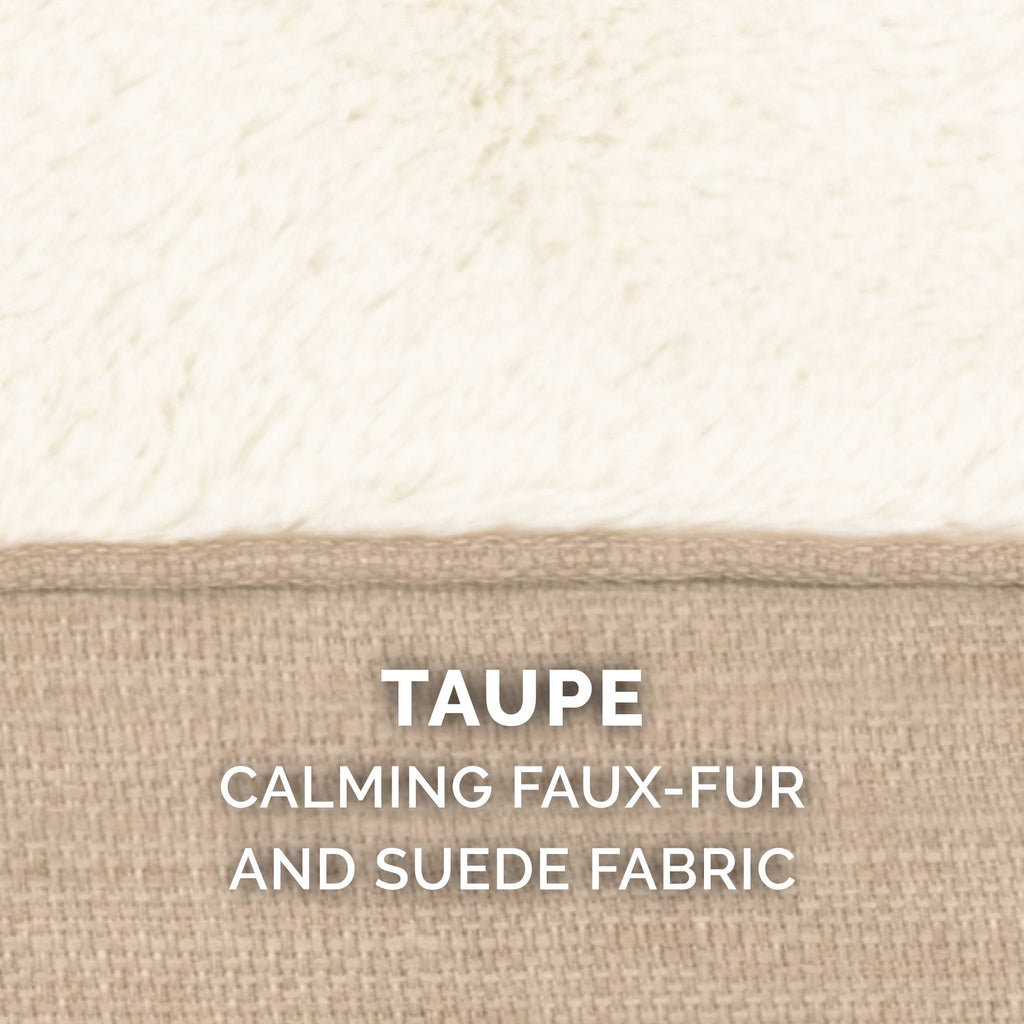 FurHaven Pet Products Plush & Performance Linen Orthopedic Sofa Pet Bed for Dogs & Cats - Mist Gray, Large