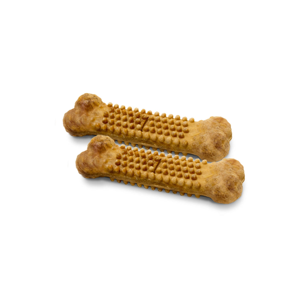 Nylabone Nubz Natural Dog Treats for Large Dogs, Peanut Butter Flavor Dog Bones, Large - 30+ lbs., 1.7 lb. Pouch, 15 Count