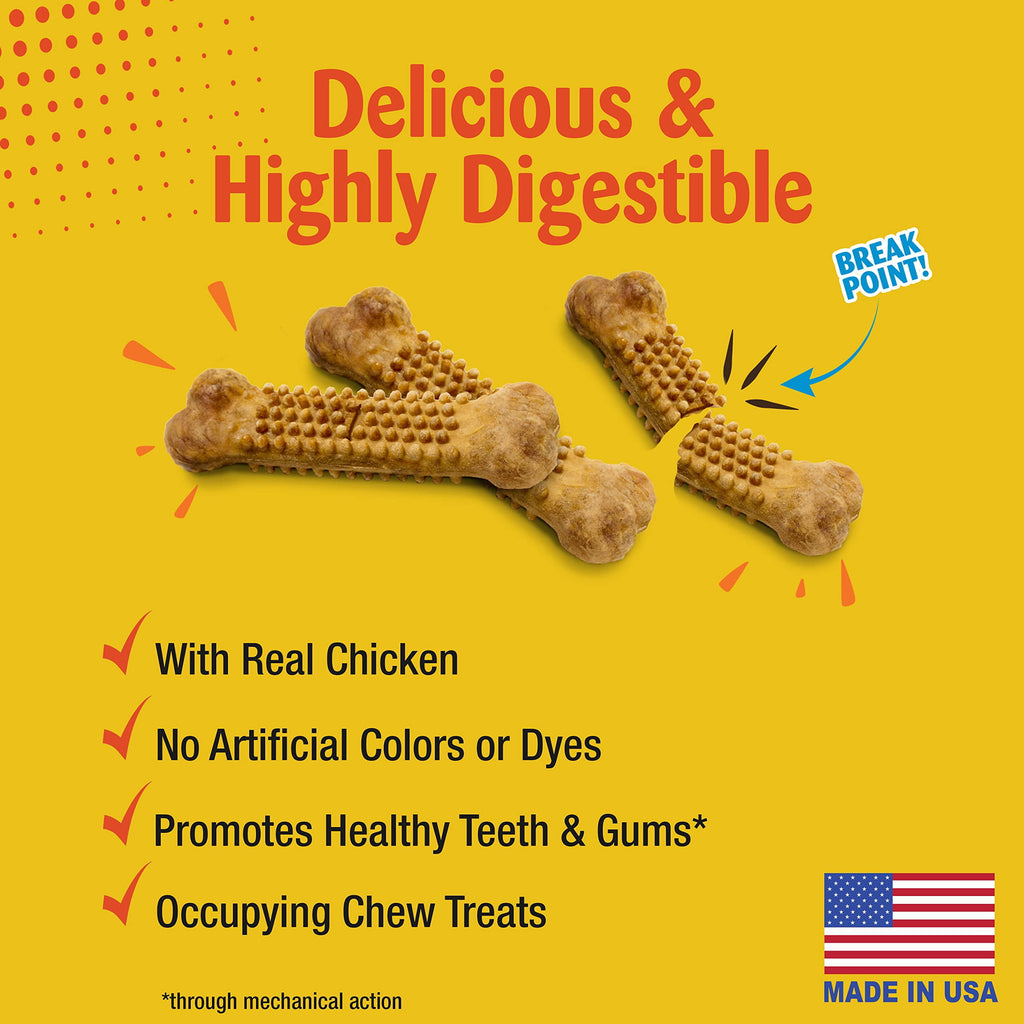 Nylabone Natural Nubz Edible Dog Chews Value Pack of 66ct. / 7.8 lbs. Total (3 x 2.6 lb / 22 ct Bags), 66 large chews; in 3- 2.6lb bags By Visit the Nylabone Store