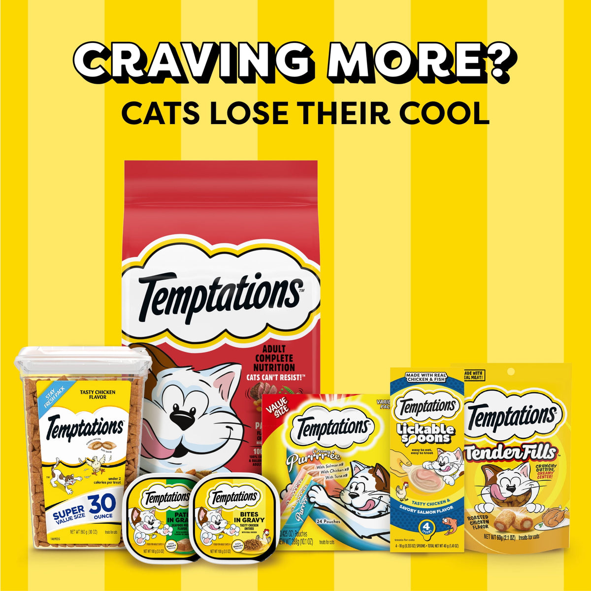 Temptations Indoor Care Chicken Flavor Crunchy and Soft Cat Treats, 4.9 oz Pouch