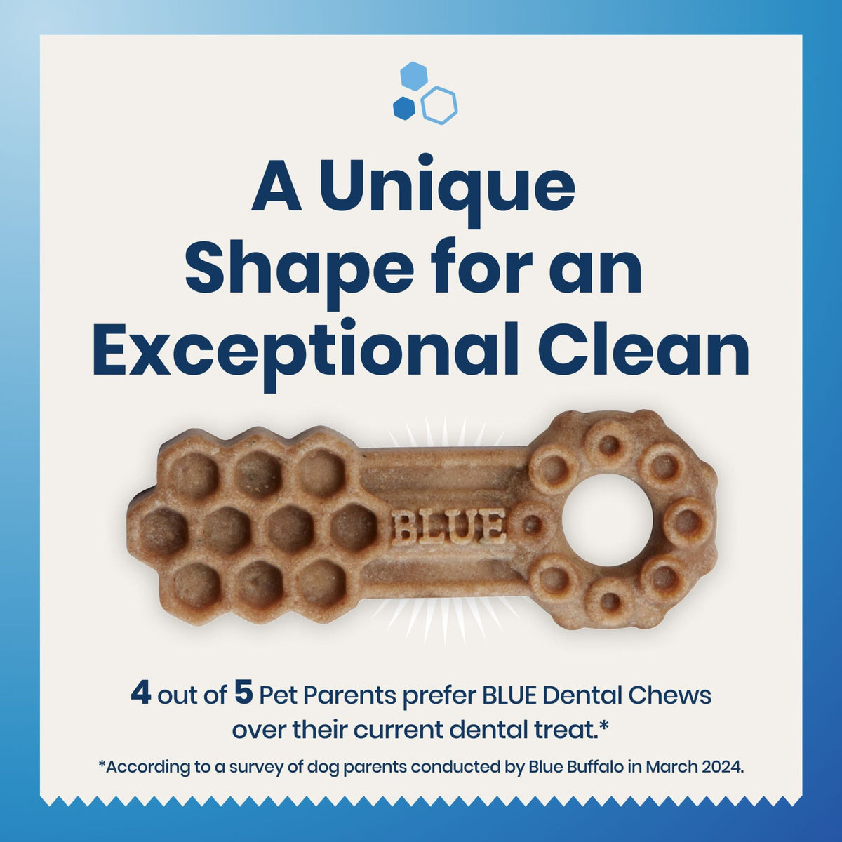 Blue Buffalo Dental Chews Small Natural Dog Treats, Chicken & Spearmint (56 Count)