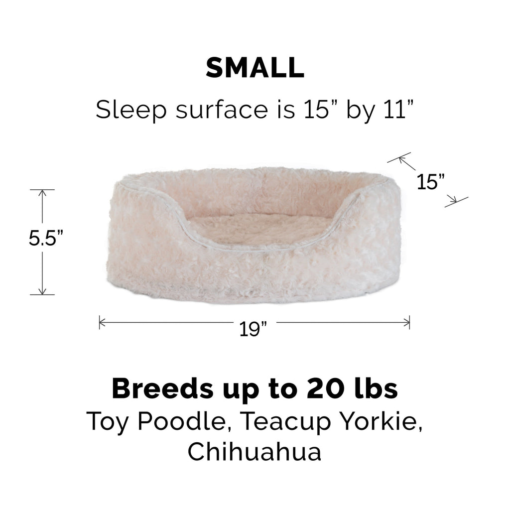 FurHaven Pet Products Ultra Plush Oval Pet Bed for Dogs & Cats - Gray, Small