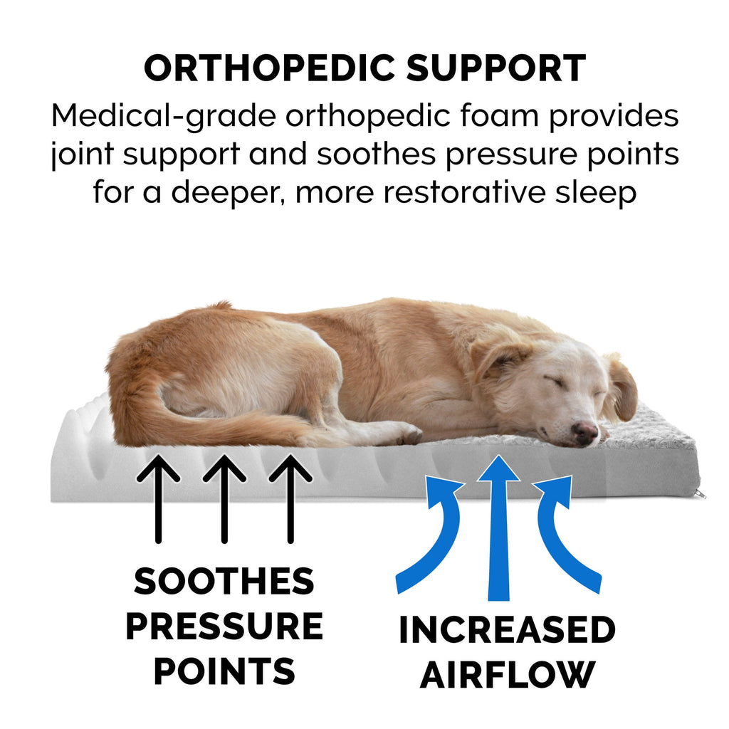 Furhaven, Ultra Plush Deluxe Orthopedic Dog Bed, Medium, Gray, 1 Count
