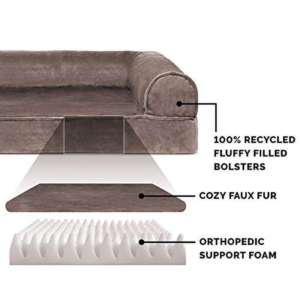 FH Faux Fur & Velvet Sofa - JM-Dark Sage
