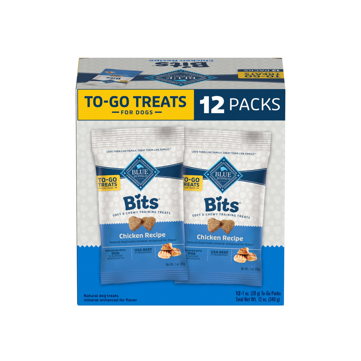 Blue Buffalo Bits Soft Dog Treats for Training, Enhanced with DHA, 19-oz. Bag