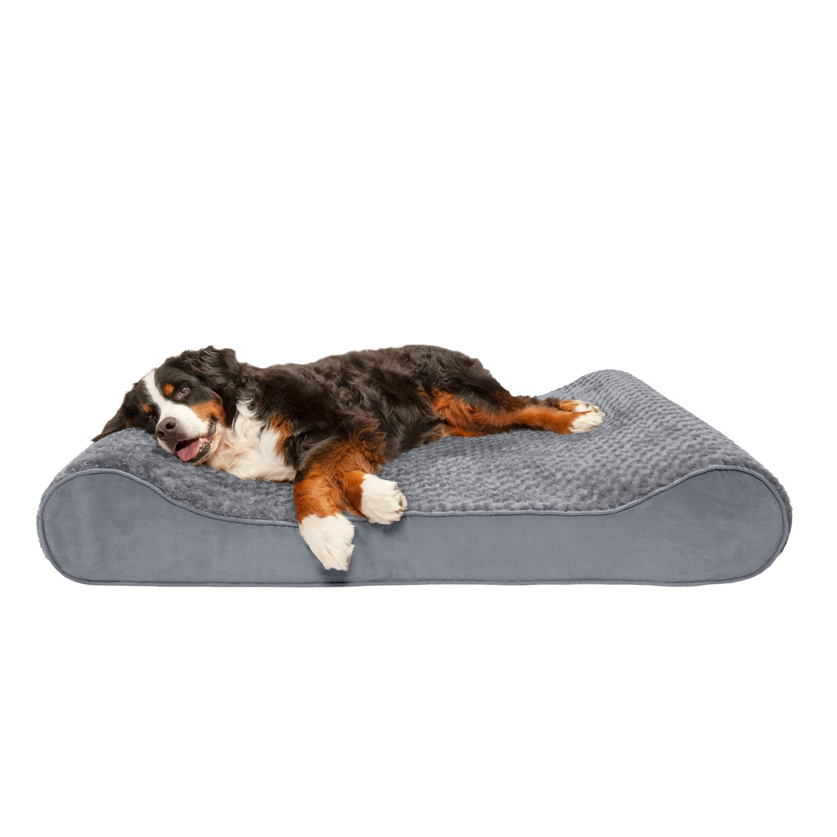 FurHaven Ultra Plush & Suede Gel-Top Luxe Lounger, Chocolate, Jumbo, 1 Count