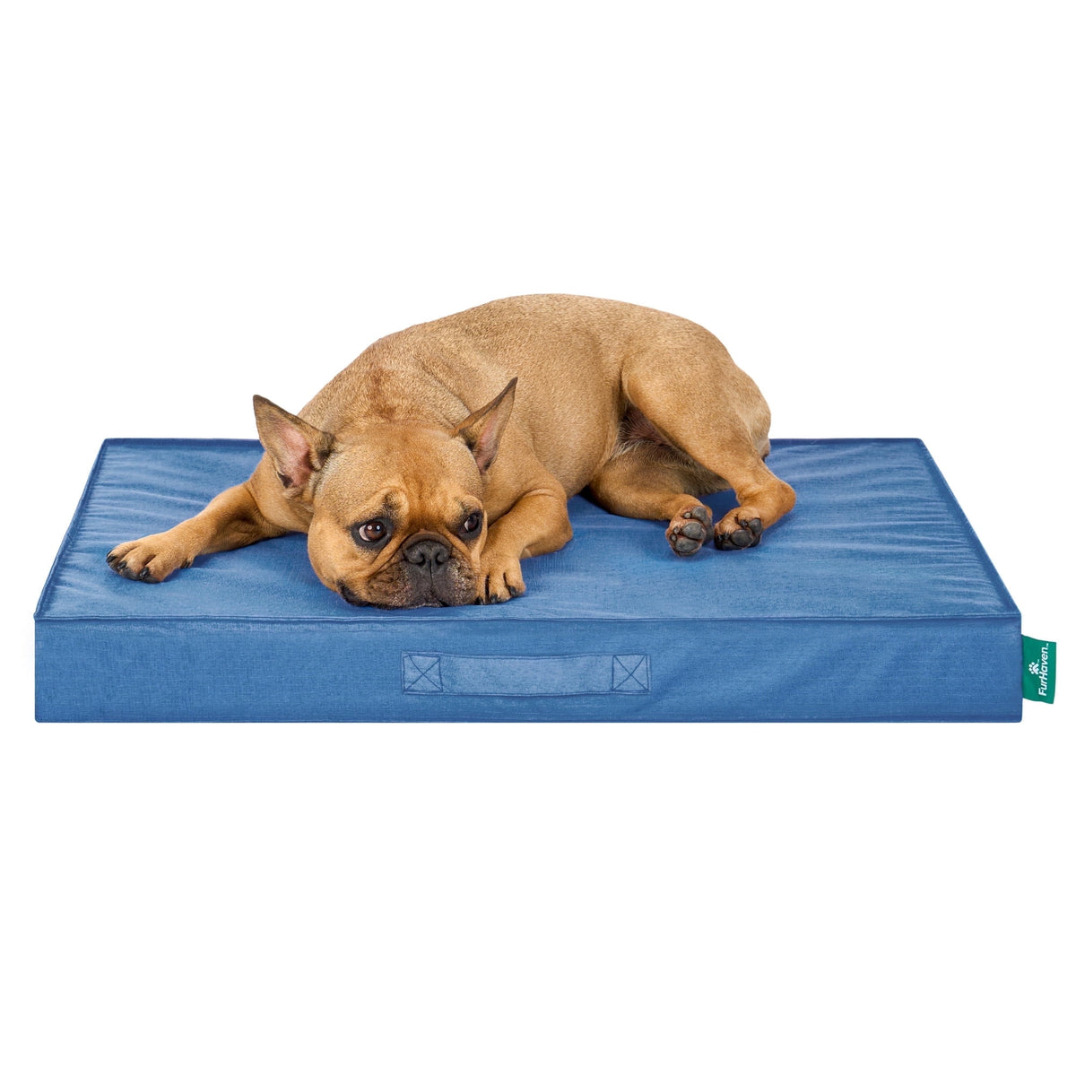 FurHaven Grid Indoor-Outdoor Cooling Memory Foam Deluxe Mattress for Dogs and Cats - Olivine, Medium