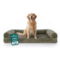 FH Faux Fur & Velvet Sofa - JM-Dark Sage
