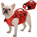 Kuoser Dog Life Jacket, High Flotation Dog Life Vest for Swimming Boating, Red, S