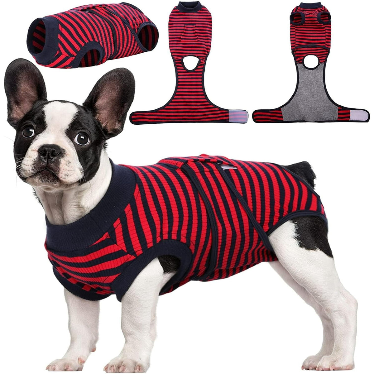 Kuoser Dog Surgical Recovery Suit Dog Cat Onesie after Surgery,Pink,L