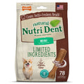 Nylabone Nutri Dent Natural Dental Chews for Dogs, Limited Ingredient Dog Treats, Teeth Cleaning Dental Sticks for Dogs, Filet Mignon Flavor, For X-Small Dogs (78 Count)