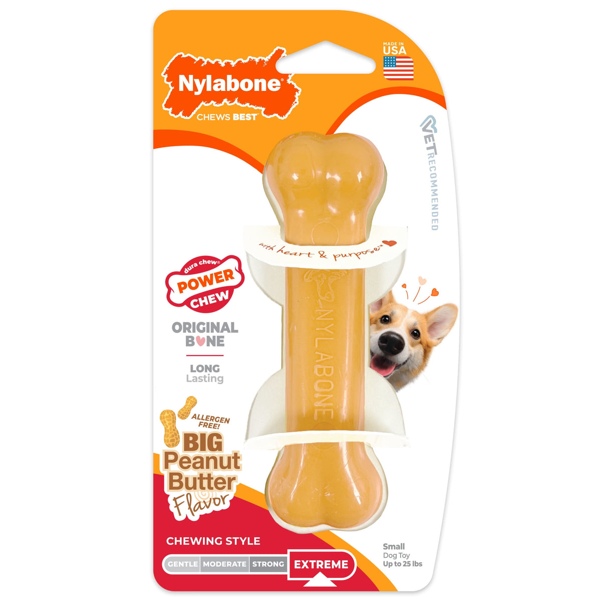 Nylabone Power Chew Original Bone Dog Toy, Dog Chew Toy, Original Flavor, Large, 1 Count