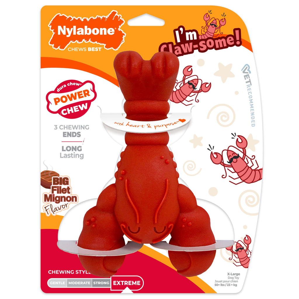 Nylabone Lobster Power Chew Toy For Dogs, Dog Toys For Aggressive Chewers, Dog Toy, Chew Toy, Toys For Aggressive Chewers, For Dogs