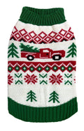 Vibrant Life Holiday Christmas Tree Truck Sweater for Dogs, Multicolor, M